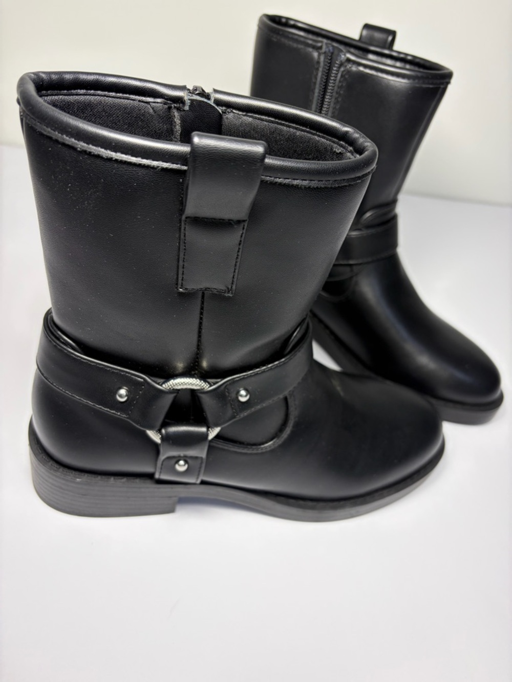 Dolce Vita Black Mid-Calf Harness Ankle Boots